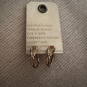 Anthropologie Gold Hoop Earrings